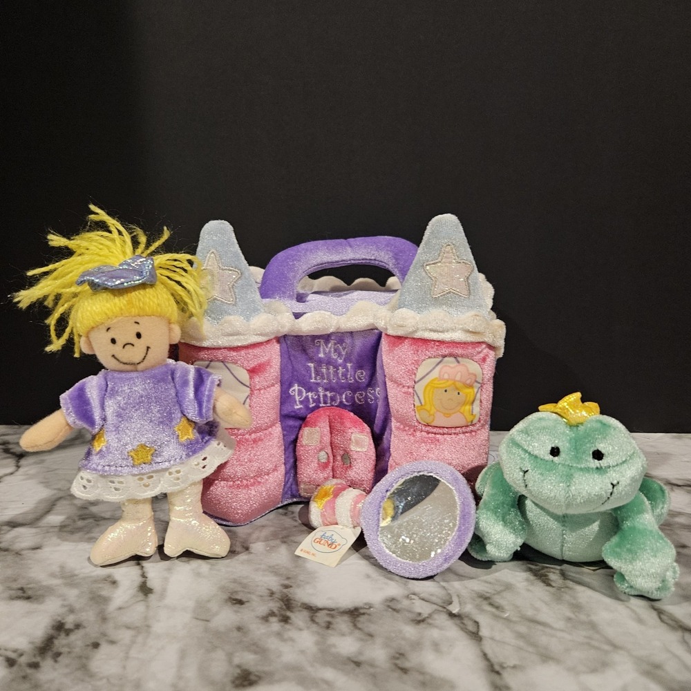 GUND Baby My Little Princess Castle Plush Playset 58281 Doll & Frog